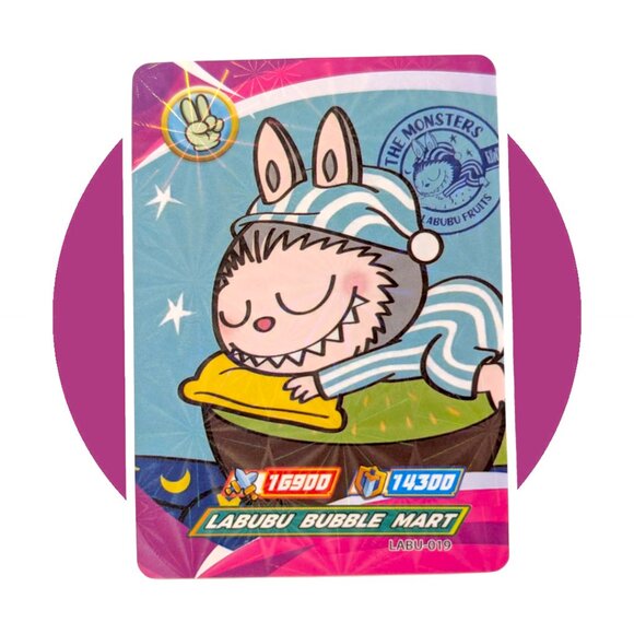 Labubu Game Collection Trading Card (WW19): Monster Sleeping on Kiwi, LABU-019 - Picture 1 of 2